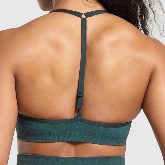 NEW Gymshark Adapt Fleck T Back Bra Teal - Picture 2 of 6